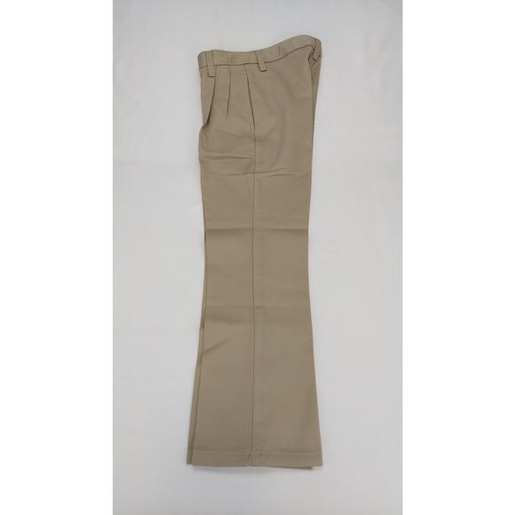 Chaps NEW Khaki Boys Approved Schoolwear Pleated Pockets Regular Size 7x - Picture 2 of 7